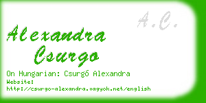 alexandra csurgo business card